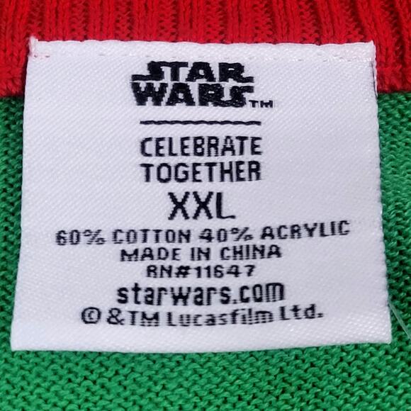 Star Wars Christmas Sweater Presents Baby Yoda Size XXL NWT - Picture 5 of 8